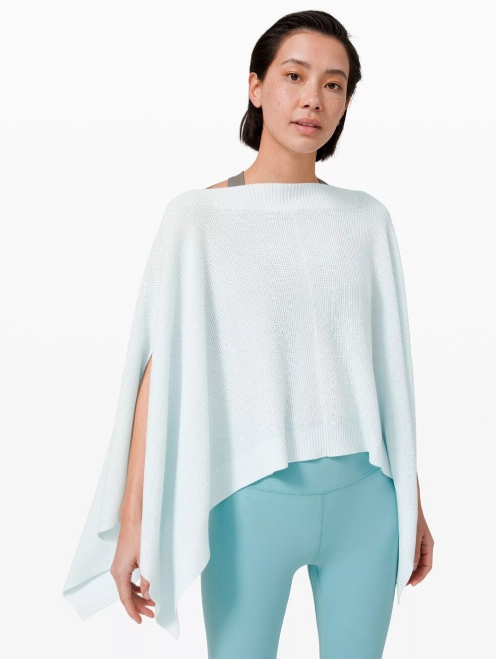 Lululemon athletica Baby Blue Knit Poncho